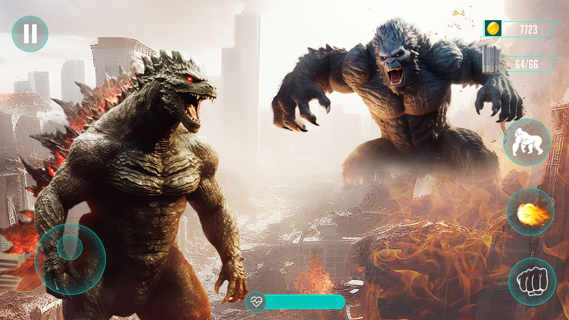 Screenshot of King Kong vs Godzilla Games 3D