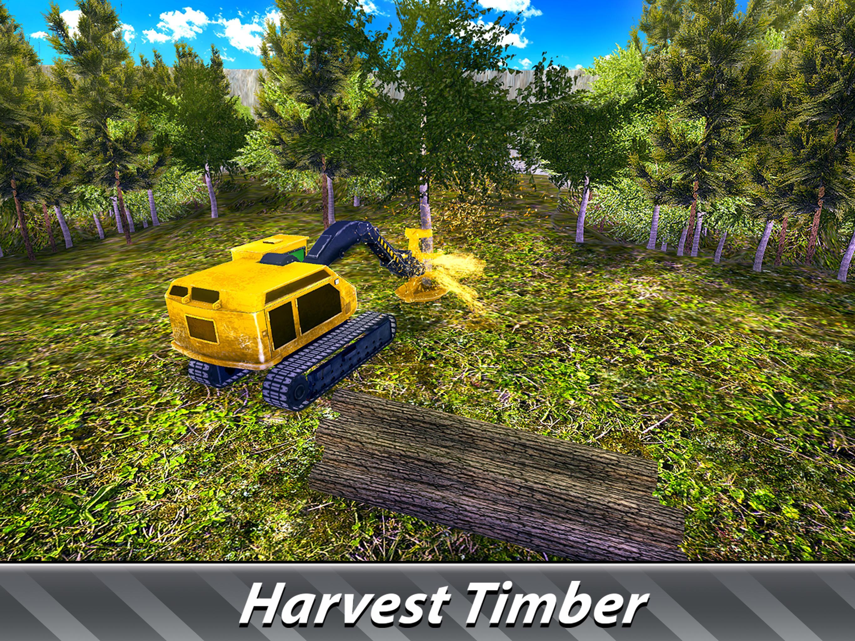 Logging Harvester Truck Game Screenshot