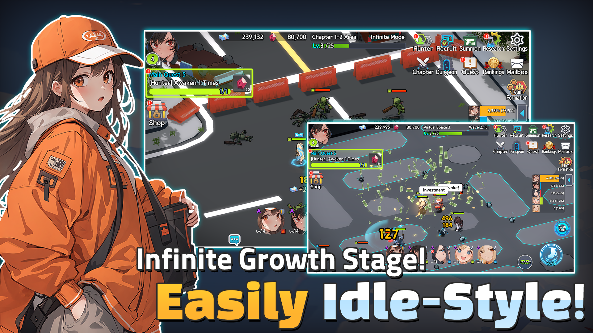 3D Idle RPG: Hunter Party Game Screenshot