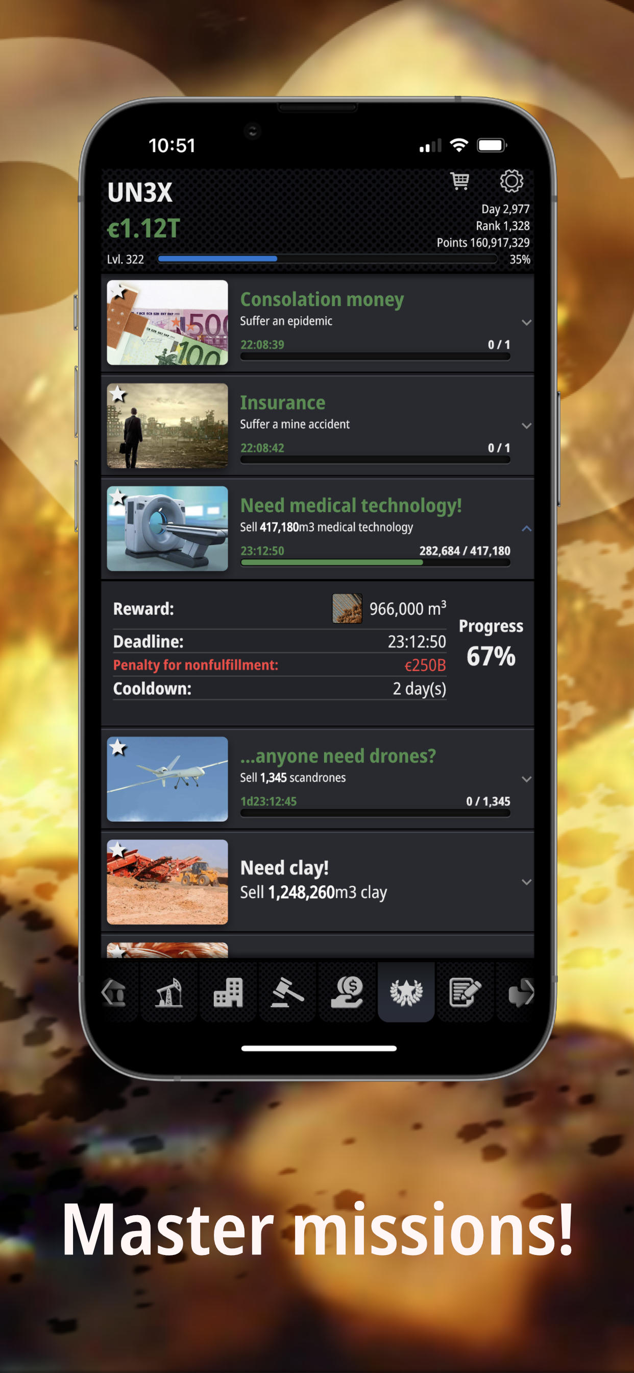 Resources: Business Tycoon GPS Game Screenshot