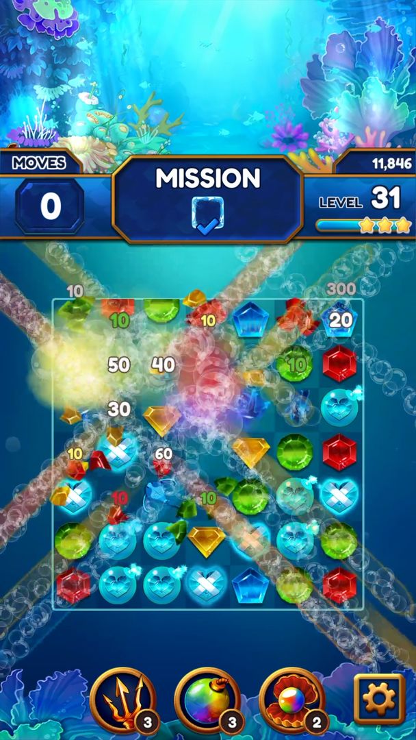 Screenshot of Under the Deep Sea: Match 3