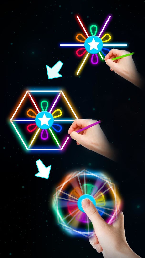 Draw Finger Spinner screenshot game