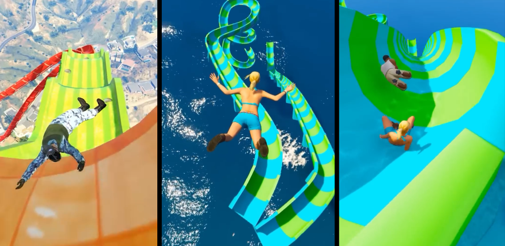 Aqua Theme Park! Water Slide Bump Race 3D - Amusement Park Shortcut Run  Water Slide Fun Race Sliding Game::Appstore for Android