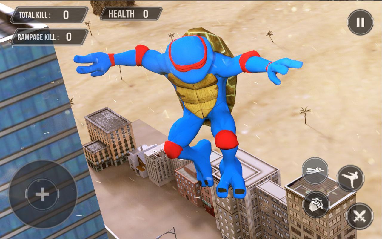 Turtle Warrior Dark Ninja: Tank Attack Game Screenshot
