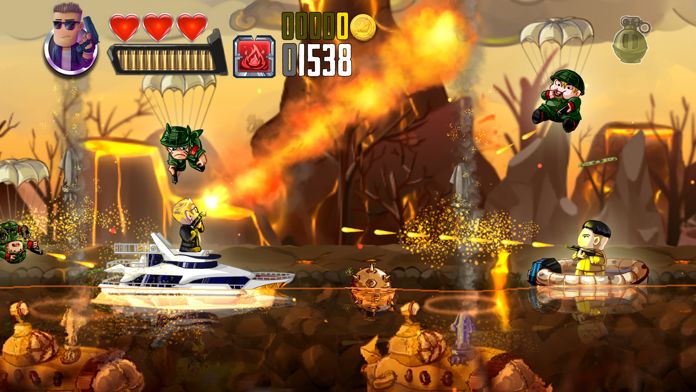 Ramboat - Jumping Shooter Game 게임 스크린 샷