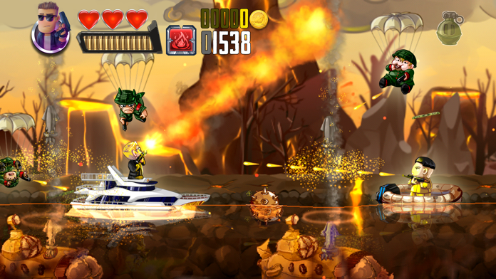 Ramboat - Jumping Shooter Game 게임 스크린샷