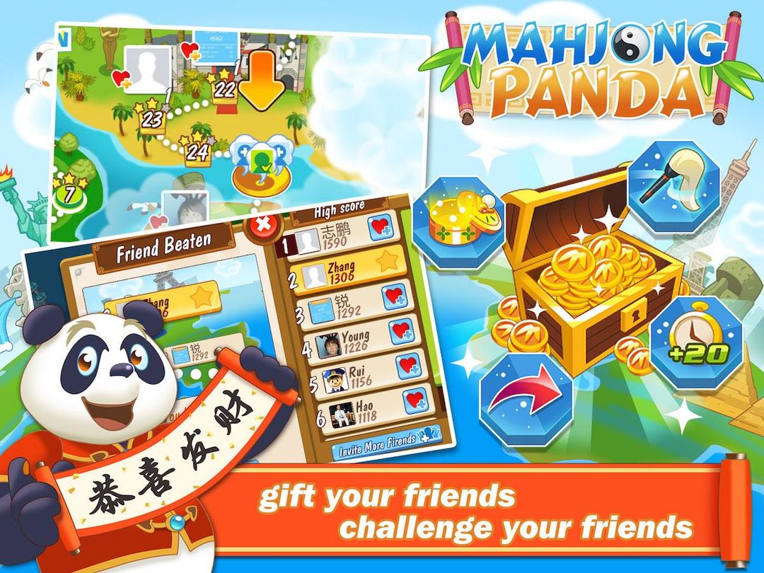 Mahjong Panda 게임 스크린 샷