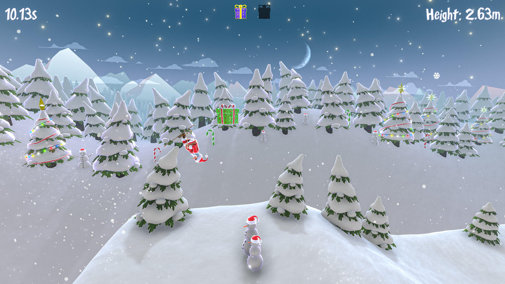 Santa's Slippery Slope (Ski Stunts) Game Screenshot