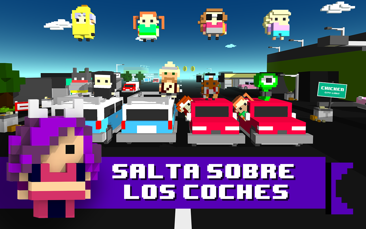Captura de Pantalla del Juego Chicken Jump - Crazy Traffic