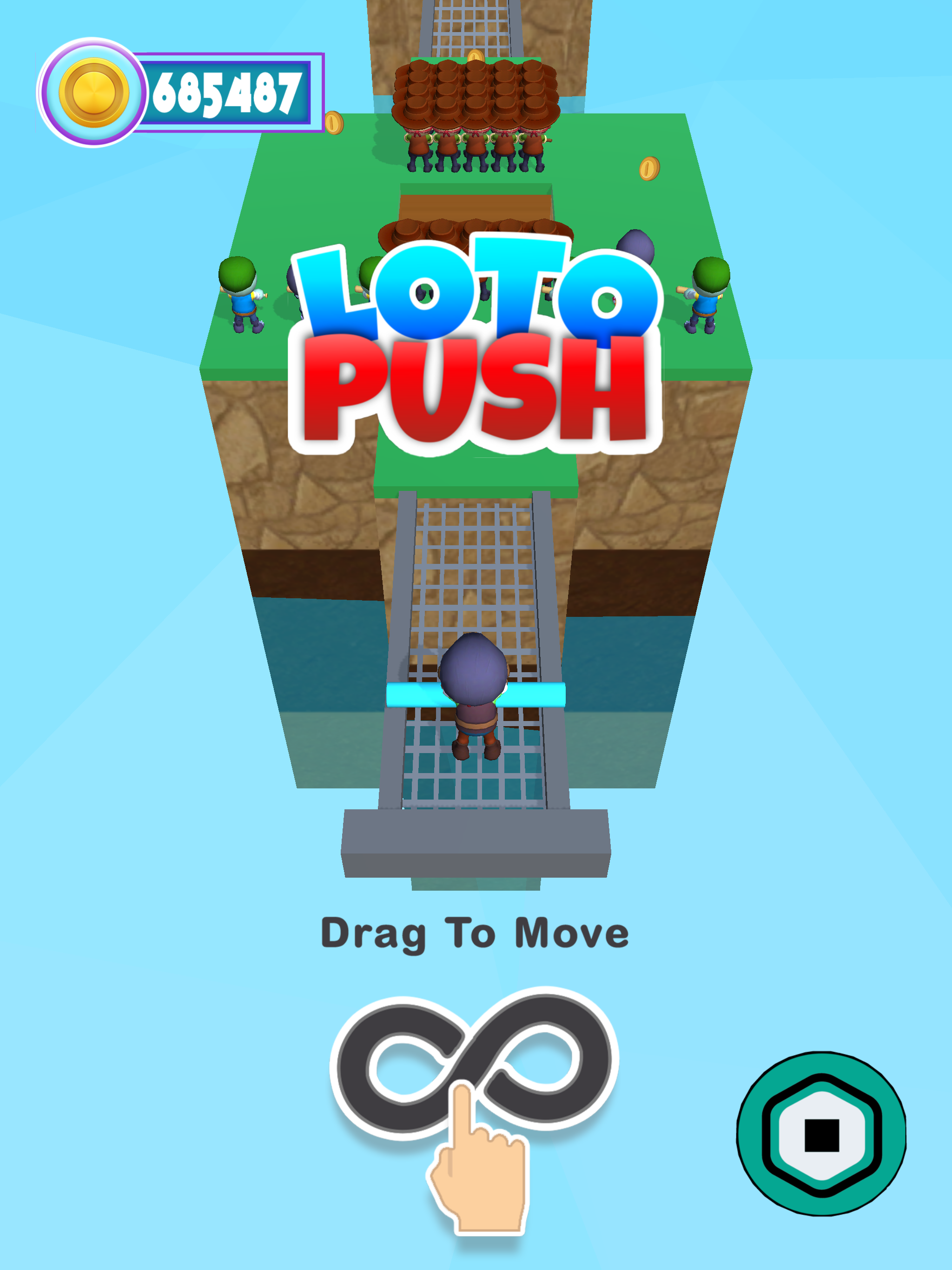 Robux Loto Push 3D 게임 스크린 샷