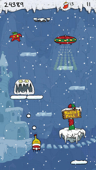 Doodle Jump Christmas PLUS Game Screenshot
