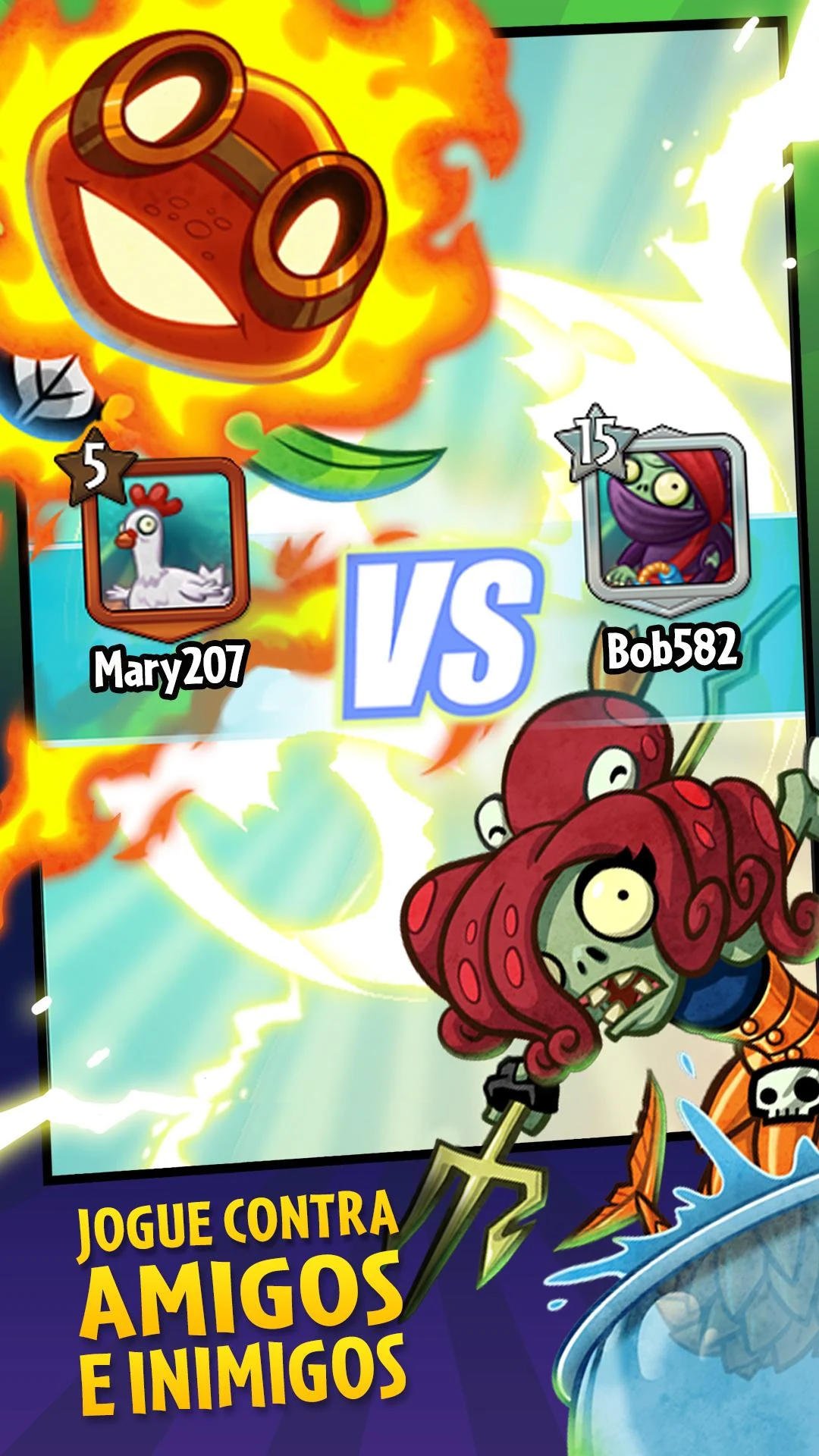 Captura de Tela do Jogo Plants vs. Zombies™ Heroes