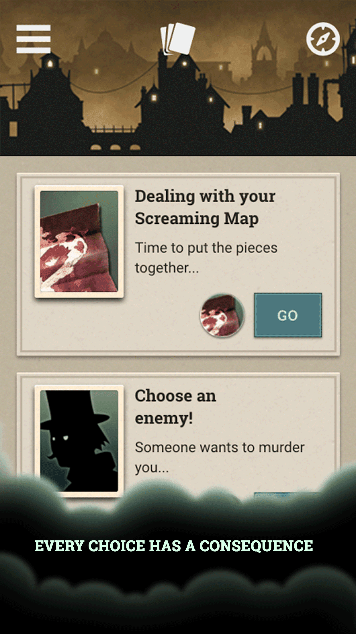 Fallen London Game Screenshot