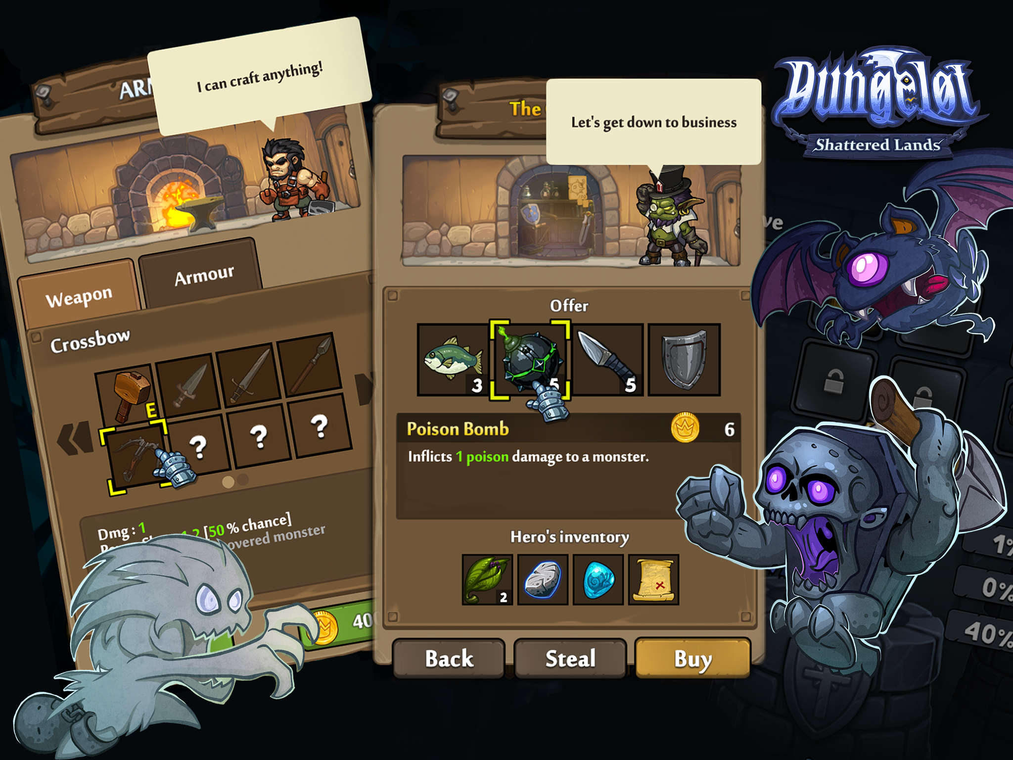 Dungelot Shattered Lands Game Screenshot