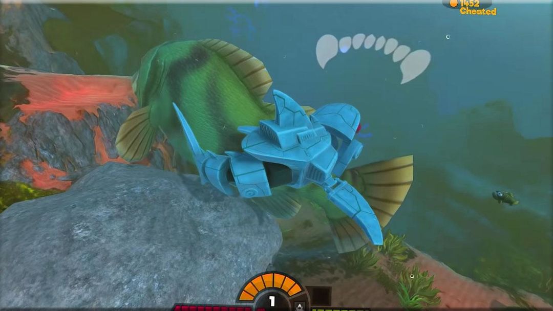 Feed and grow Monster Robot fish Simulator 게임 스크린 샷