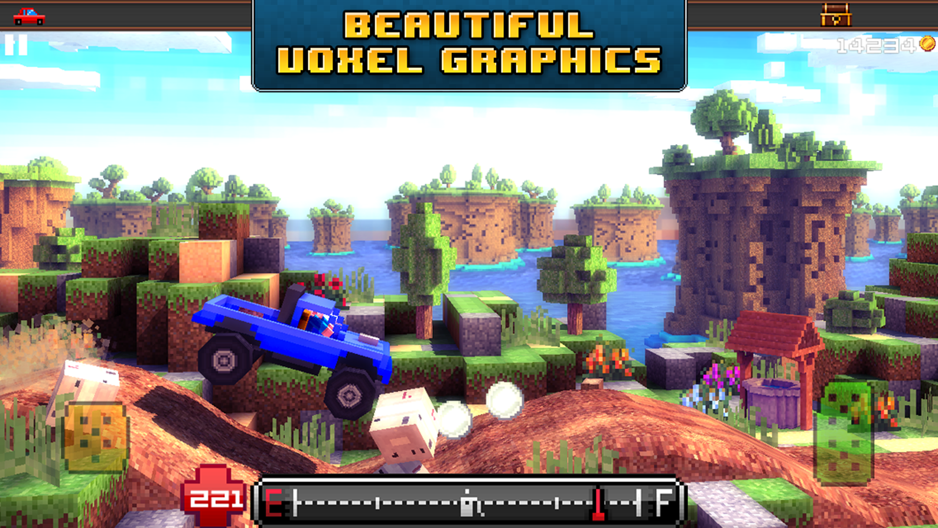 Blocky Roads ゲームのスクリーンショット