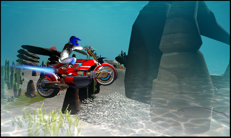 Flying Submarine Motorcycle Game Screenshot