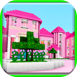 Pink dollhouse games map for MCPE roblox ed.