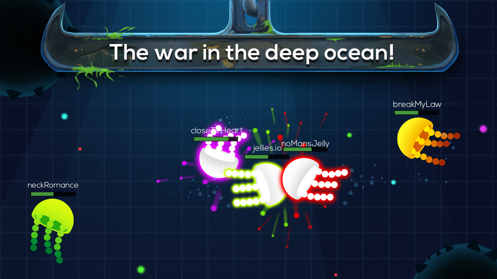 Jellies.io Deep Oceanwar ゲームのスクリーンショット