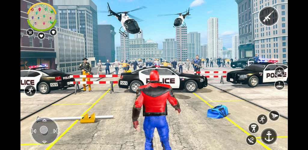 Aranha Corda Herói Jogos 3D, Vice Cidade Gângsteres Super heroi