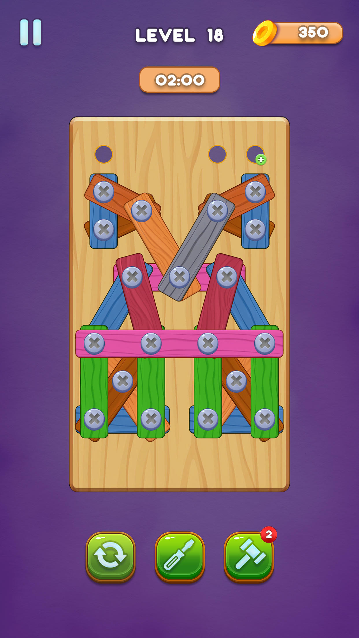 Unscrew Wood Puzzle: Screw Jam Game Screenshot