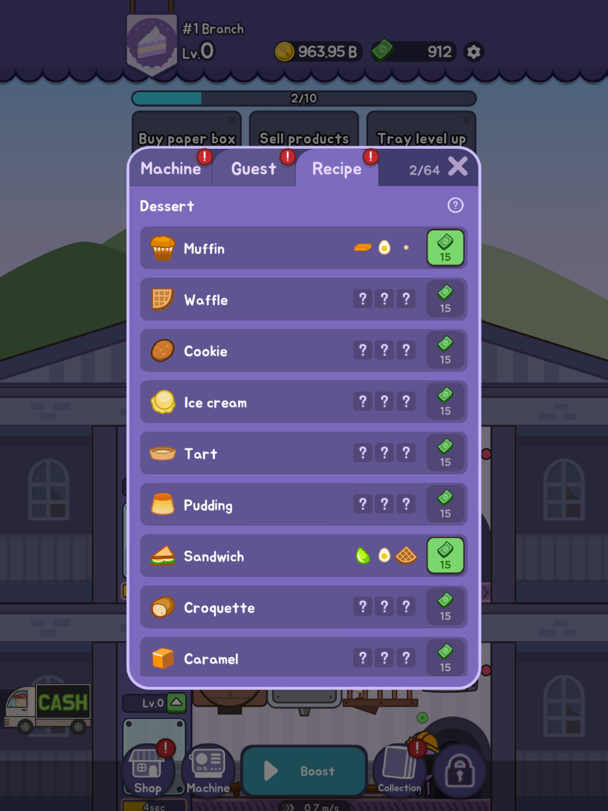 Idle Dessert Tycoon Game Screenshot