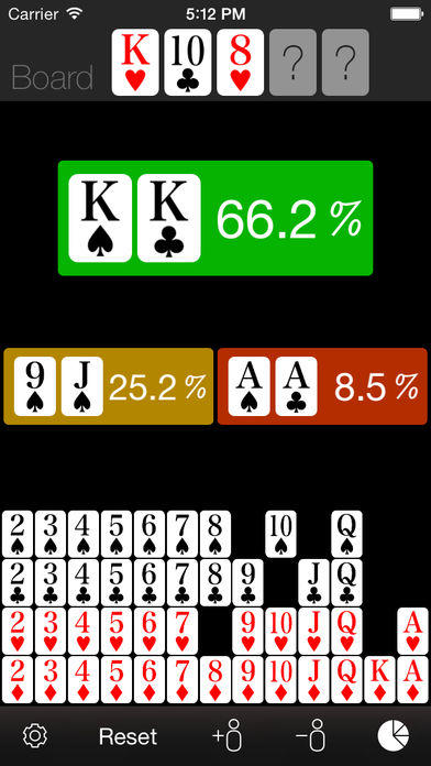 Screenshot 1 of 포커 확률 계산기 