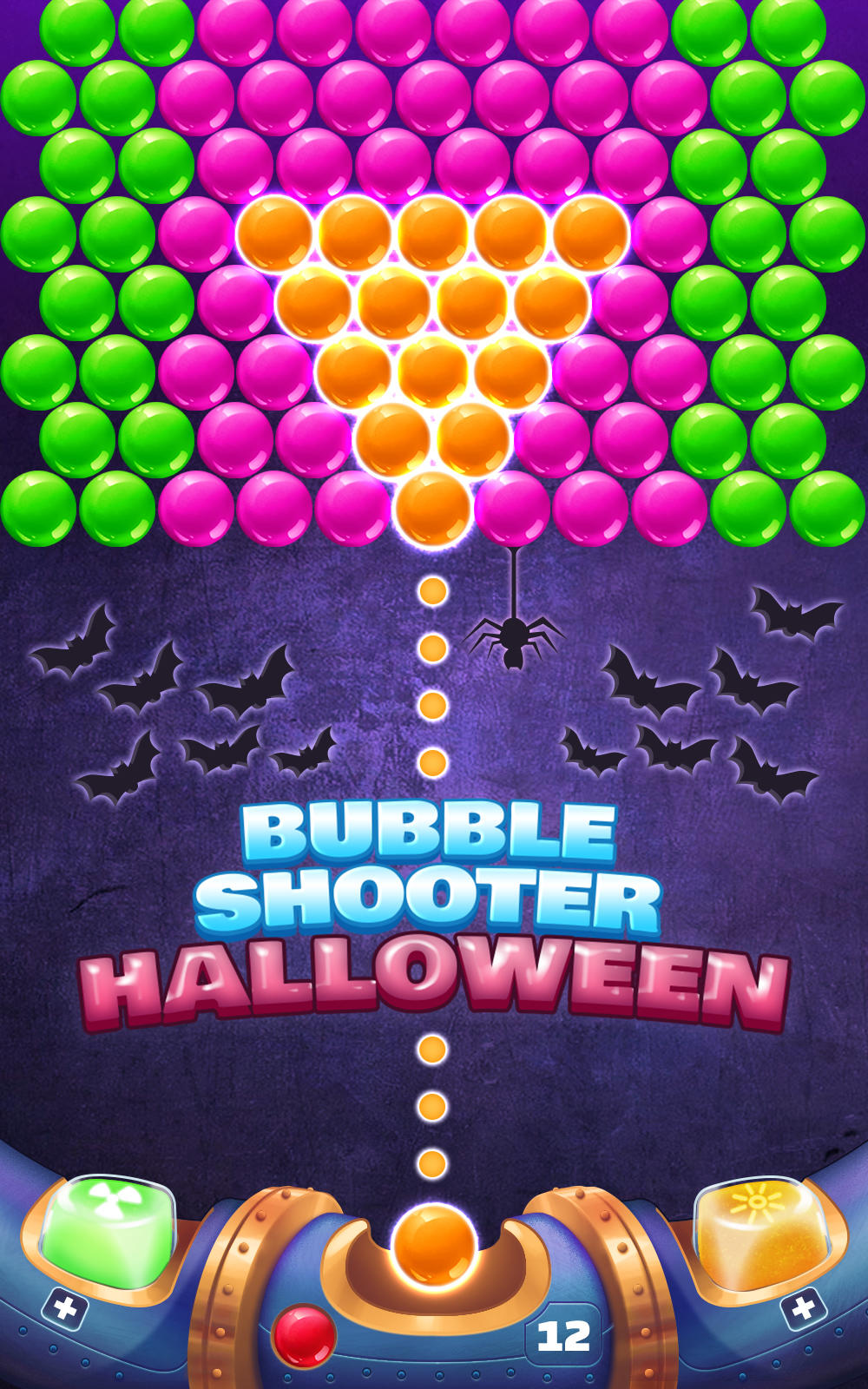 Halloween Bubble Shooting Game Game Screenshot