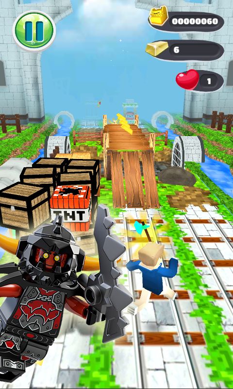 Screenshot of Subway Lego Knights: Free Arcade Subway Game