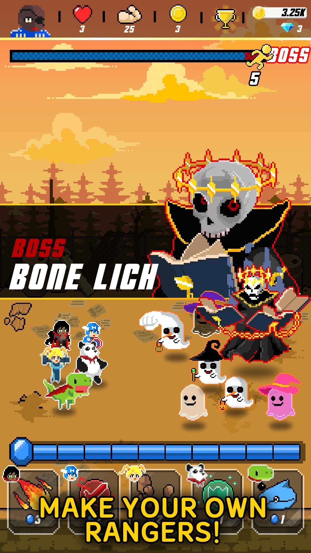 Cuplikan Layar Game Retro Rangers