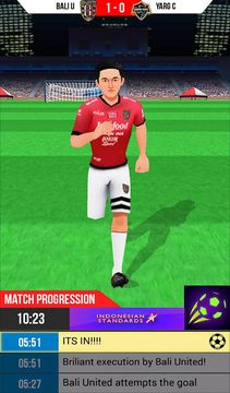 Top Soccer Hero : Bali United Game Screenshot