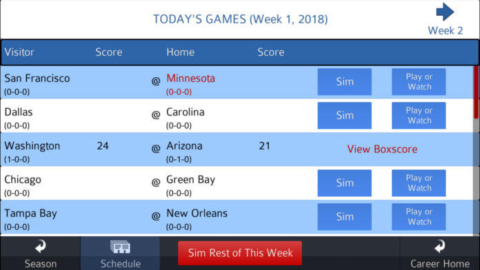 Pro Strategy Football 2019 Game Screenshot