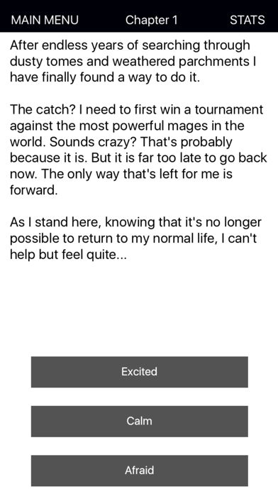 Screenshot of Magium- Text adventure (CYOA)