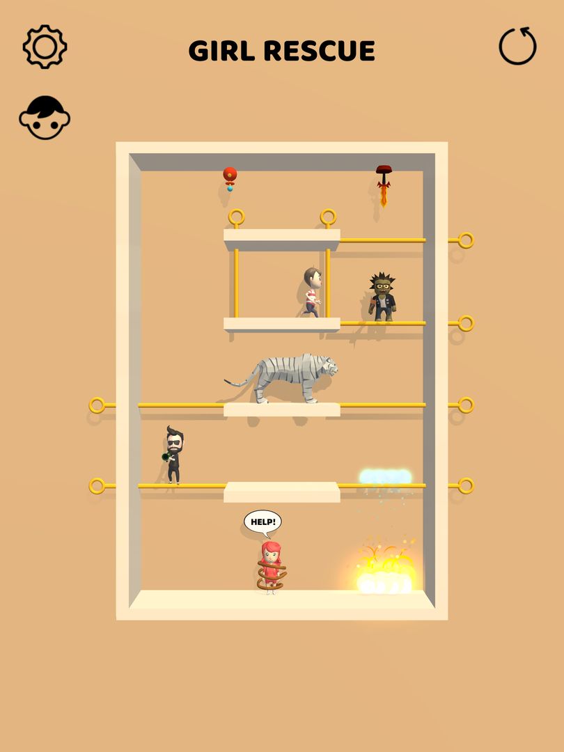 Pin Rescue-Pull the pin game! screenshot game