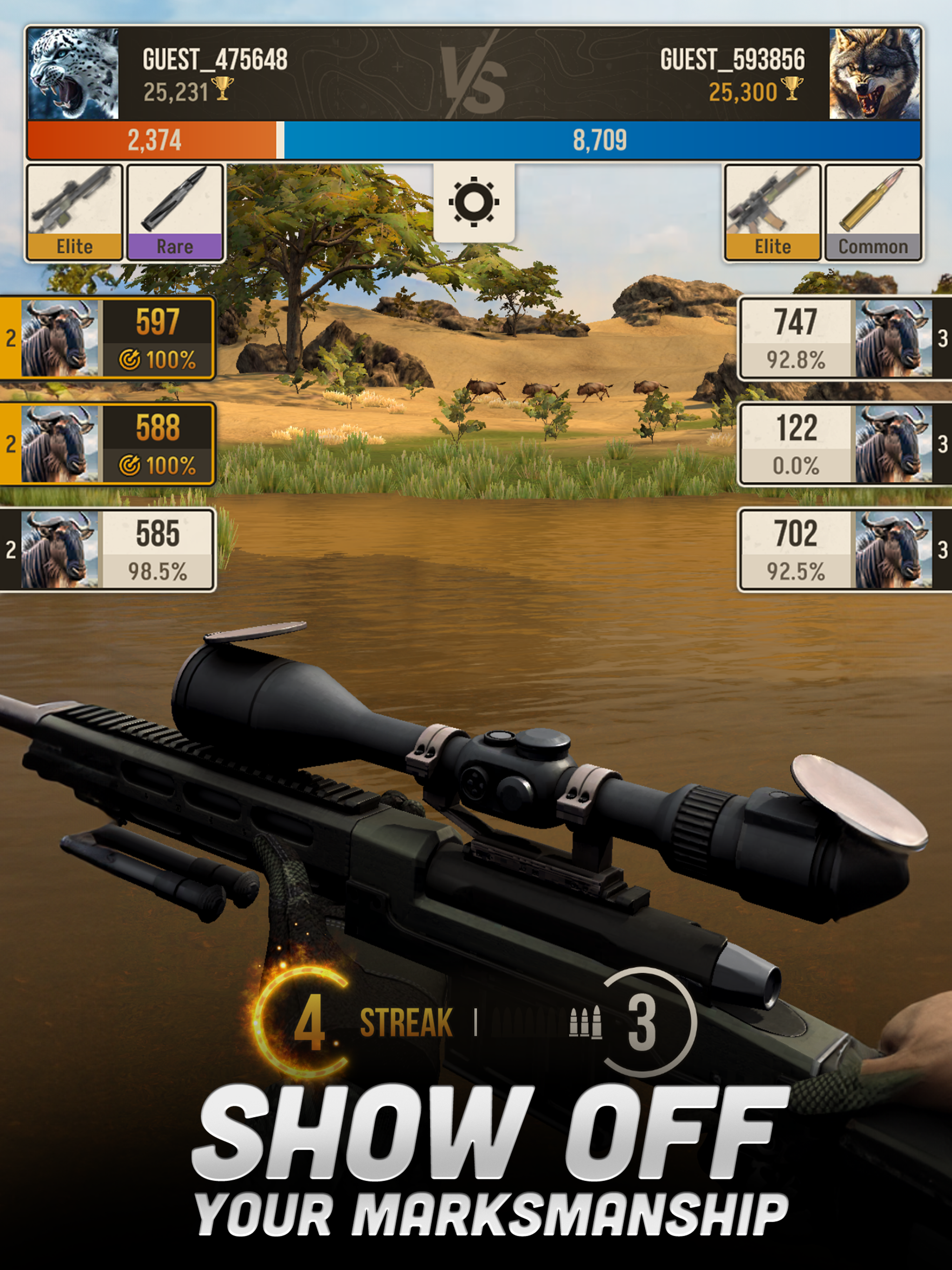 Hunting Battle: Hunter Game ゲームのスクリーンショット