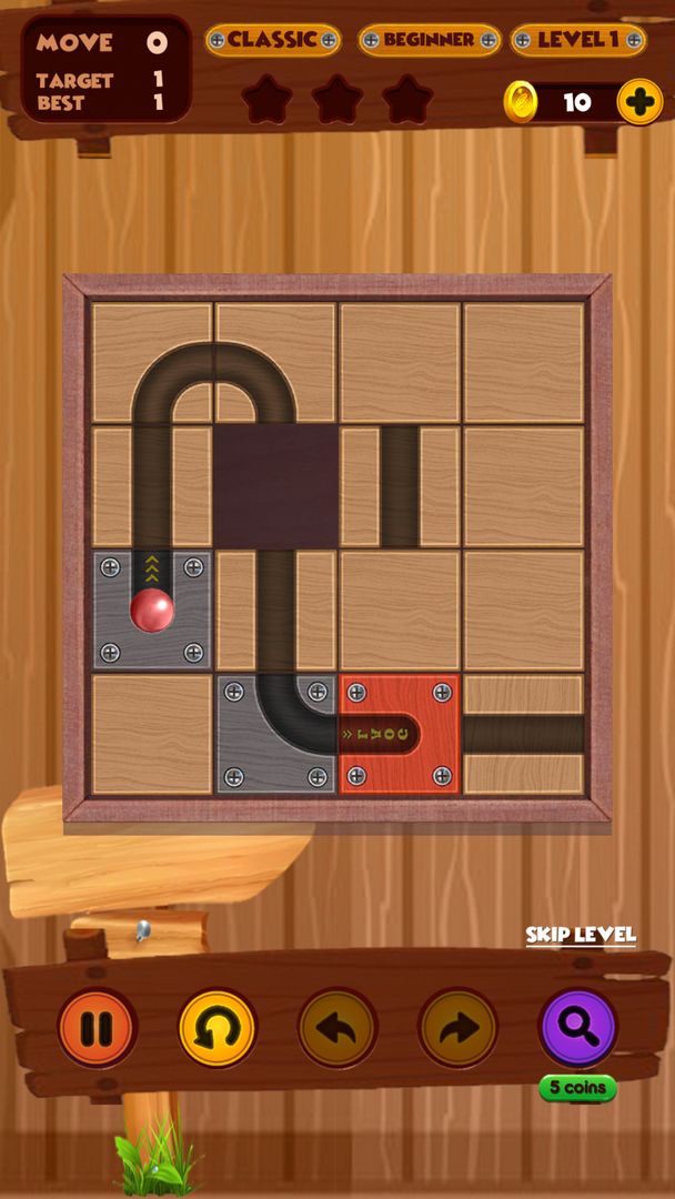 Wood Unroll Ball screenshot game