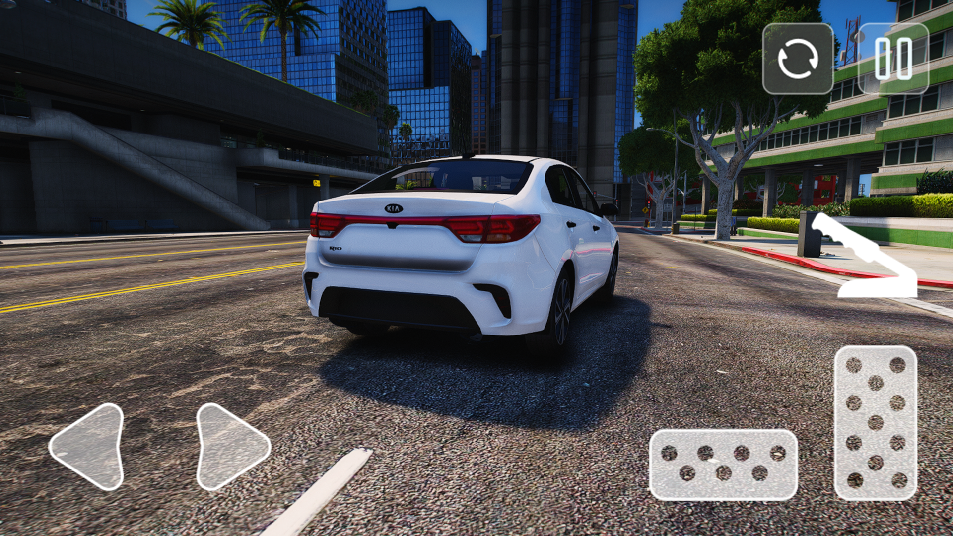 Driving Kia Rio: Real Parking Game Screenshot