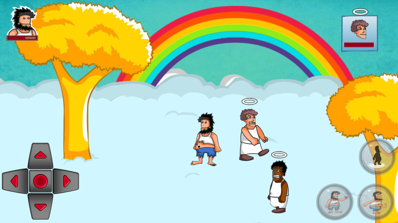 Homeless Guy - Fight in Heaven Game Screenshot