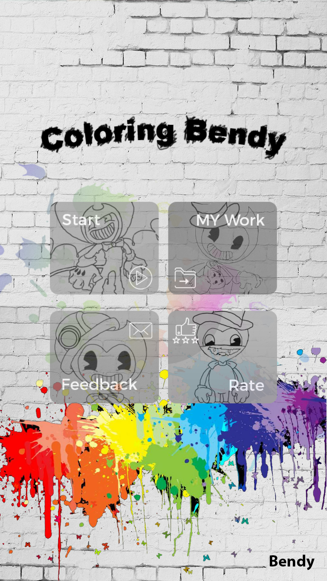 Cuplikan Layar Game Coloring Bendy Book