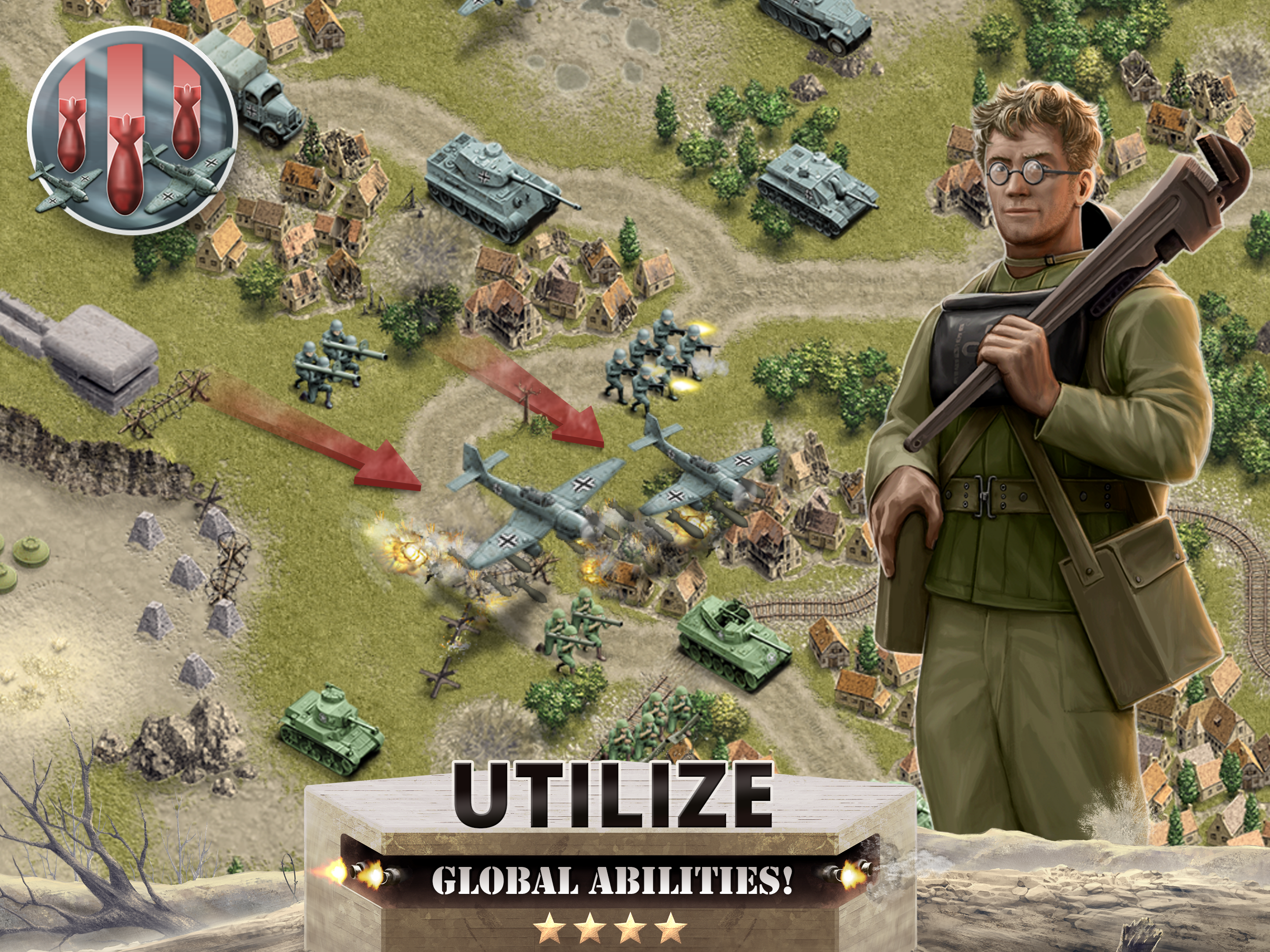 1944 Burning Bridges Premium Game Screenshot