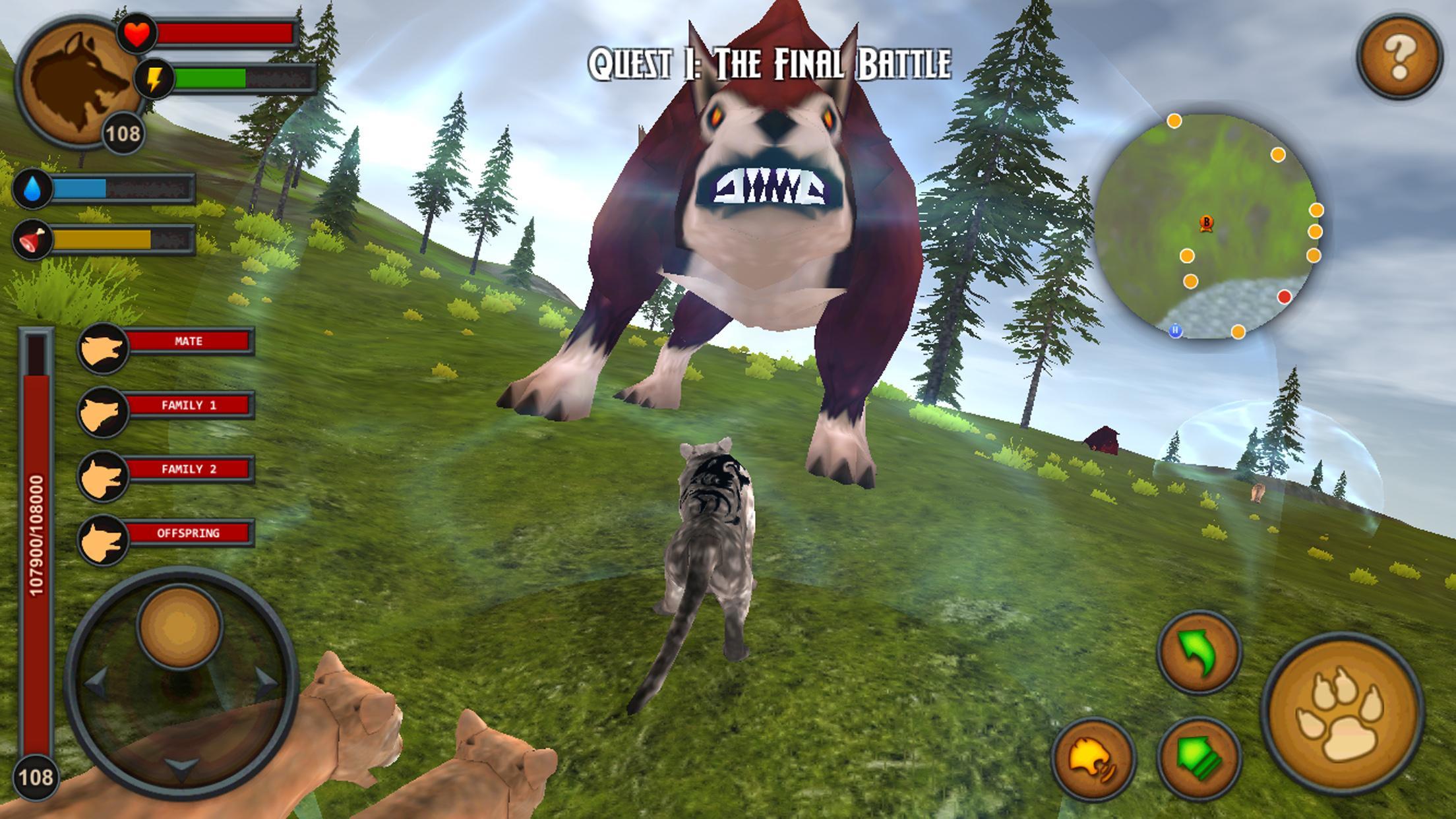 Cougars of the Forest Game Screenshot