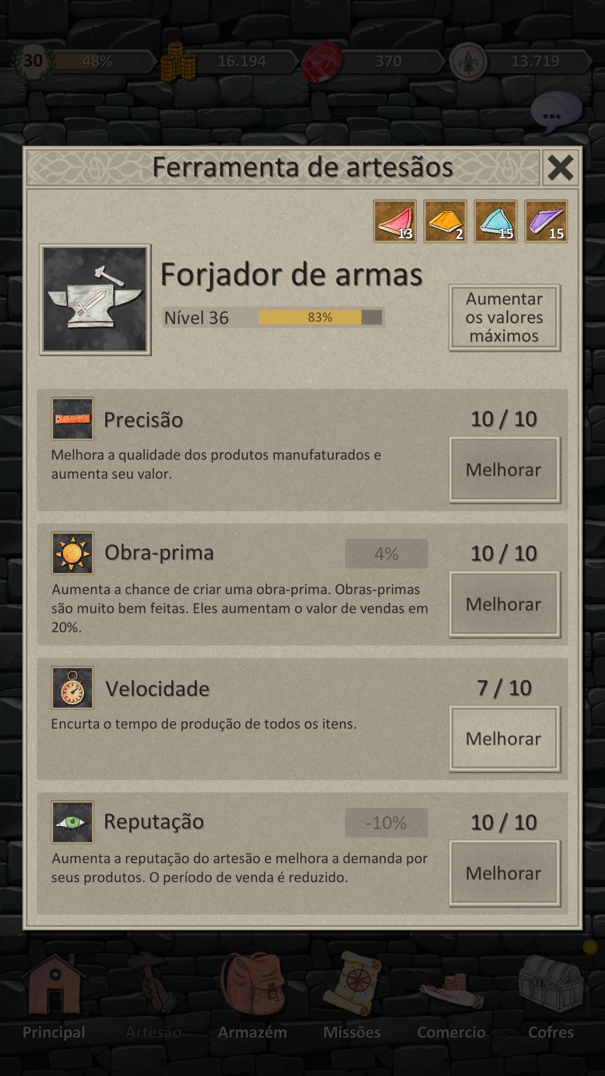 Captura de Tela do Jogo Heroes and Merchants RPG
