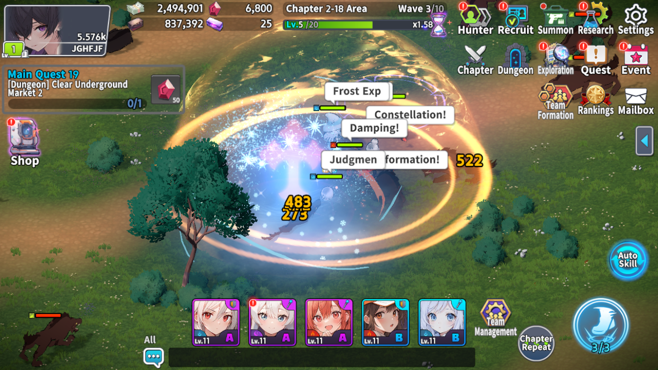 3D Idle RPG: Hunter Party Game Screenshot