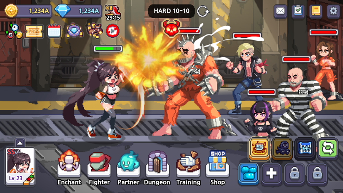 Screenshot of Isekai Fighting Girls:Idle RPG