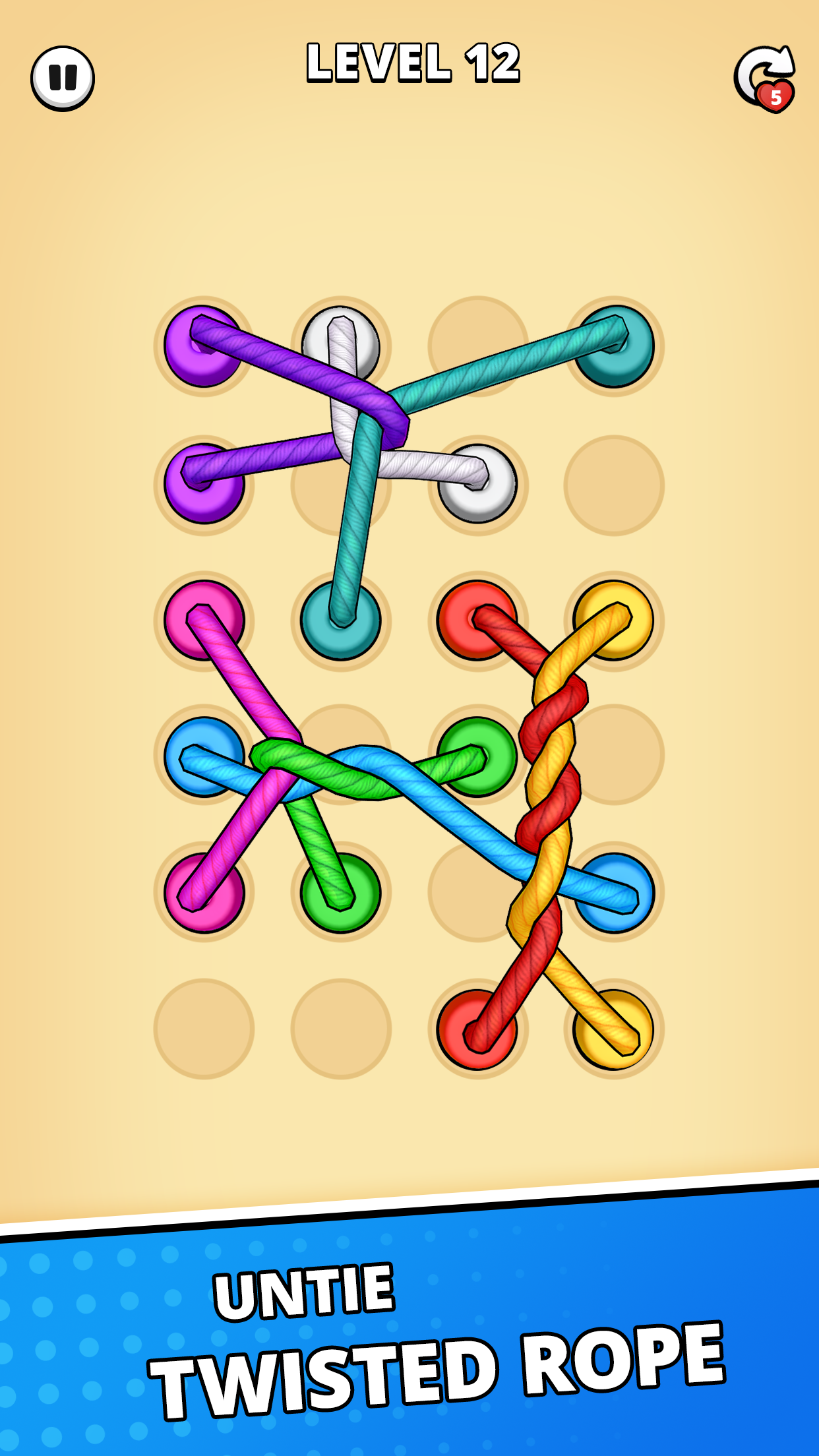 Rope Puzzle: Twisted Master Game Screenshot