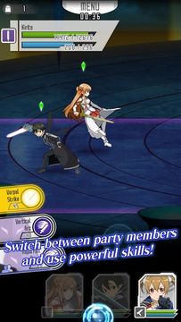 SWORD ART ONLINE:Memory Defrag ゲームのスクリーンショット