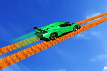 Longest Tightrope Mega Ramp Car Racing Stunts Game Game Screenshot