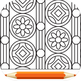 Patterns art coloring pages
