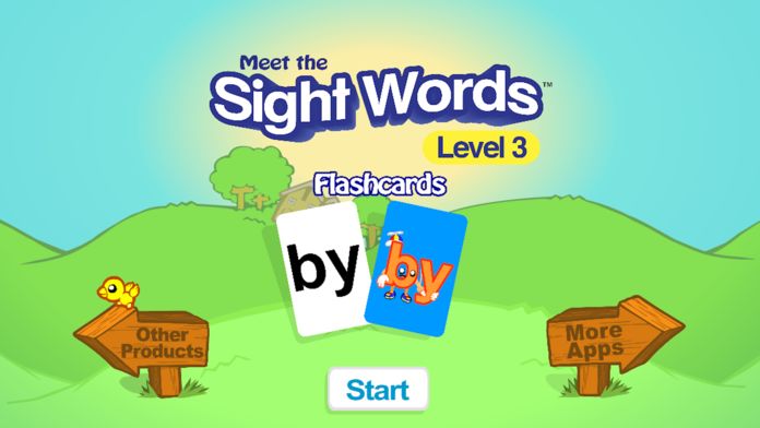 Sight Words 3 Flashcards Game Screenshot