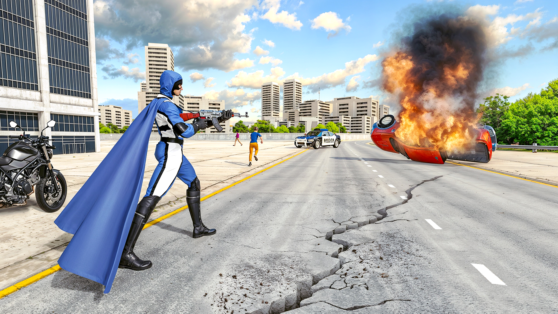 Superhero Battle: Rope Hero Game Screenshot